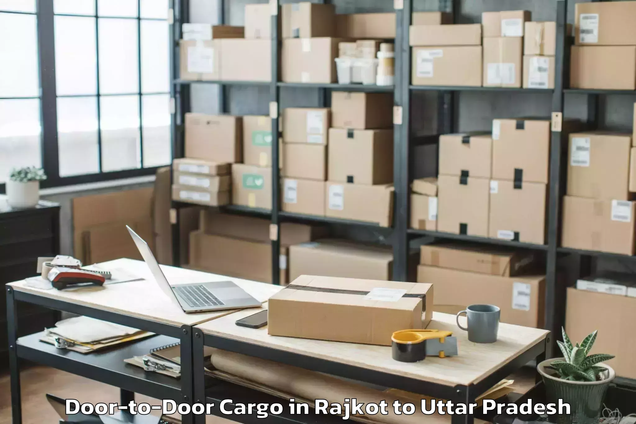 Easy Rajkot to Mehndawal Door To Door Cargo Booking